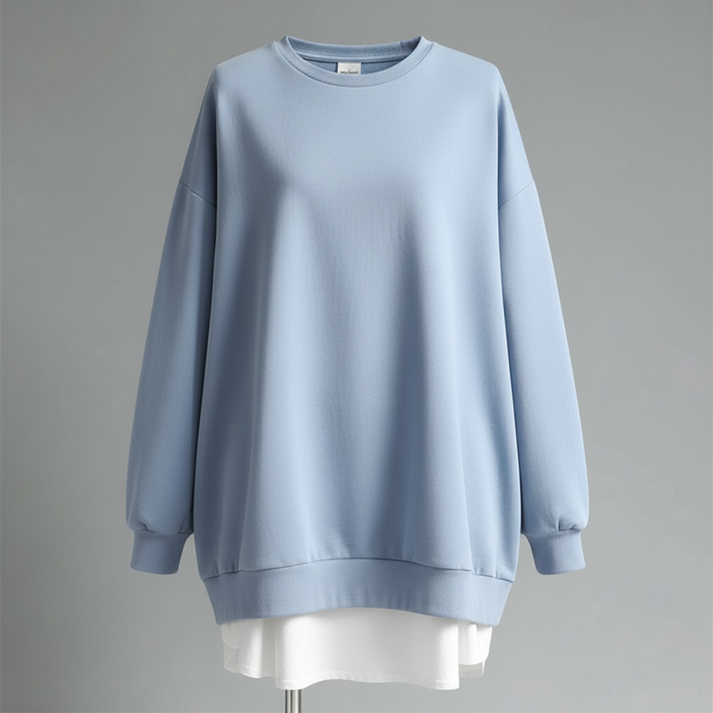 Übergroßes Rundhals Sweatshirt Damen | Lässiger Stil