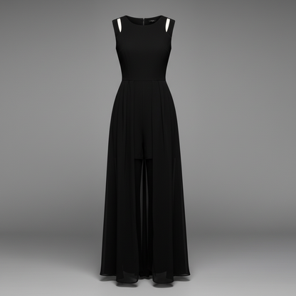 Ärmelloser Damen Jumpsuit Schwarz | Festlich & Elegant