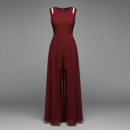 Ärmelloser Damen Jumpsuit Schwarz | Festlich & Elegant