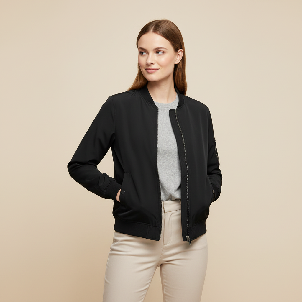 Damen Bomberjacke Kurz | Sportliche Jacke für Damen