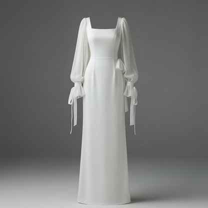 Elegantes Maxikleid Langarm für Hochzeitsgäste | Damenmode