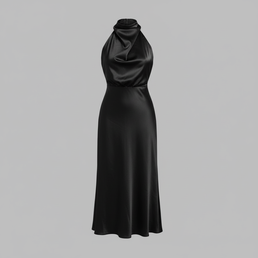 Elegantes Halfter Abendkleid | Midi für Damen