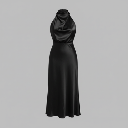Elegantes Halfter Abendkleid | Midi für Damen
