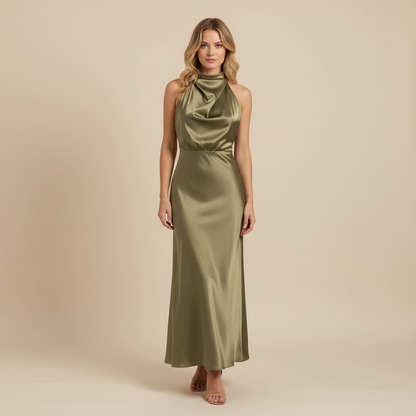 Elegantes Halfter Abendkleid | Midi für Damen