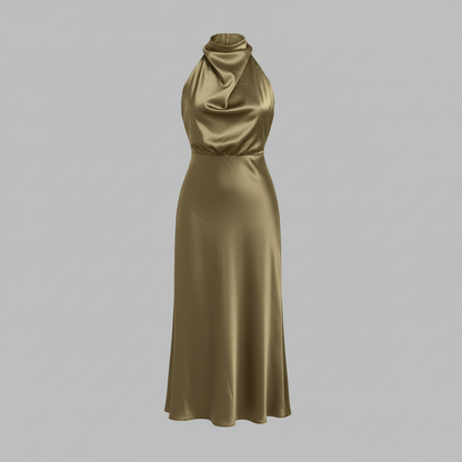 Elegantes Halfter Abendkleid | Midi für Damen