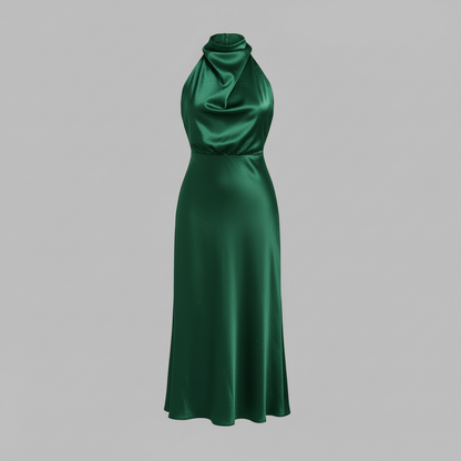 Elegantes Halfter Abendkleid | Midi für Damen