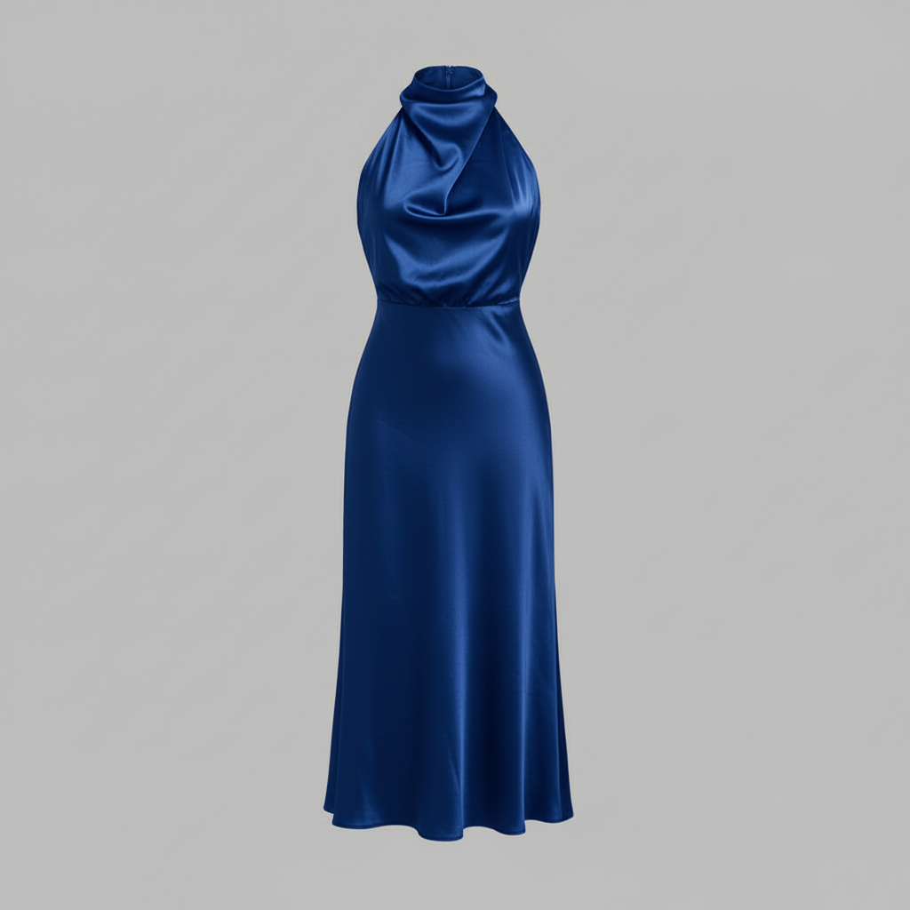 Elegantes Halfter Abendkleid | Midi für Damen