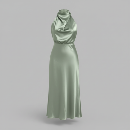 Elegantes Halfter Abendkleid | Midi für Damen