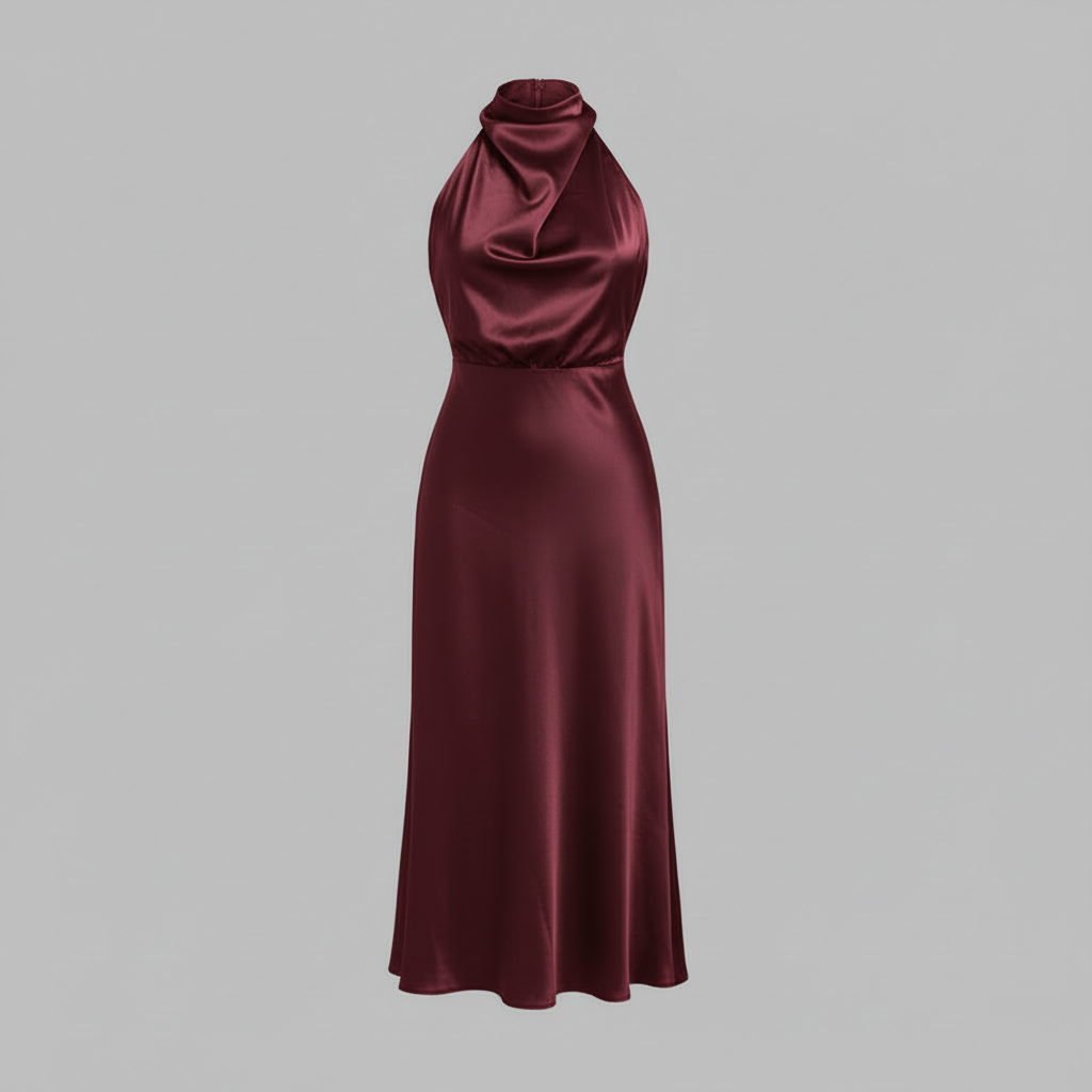 Elegantes Halfter Abendkleid | Midi für Damen