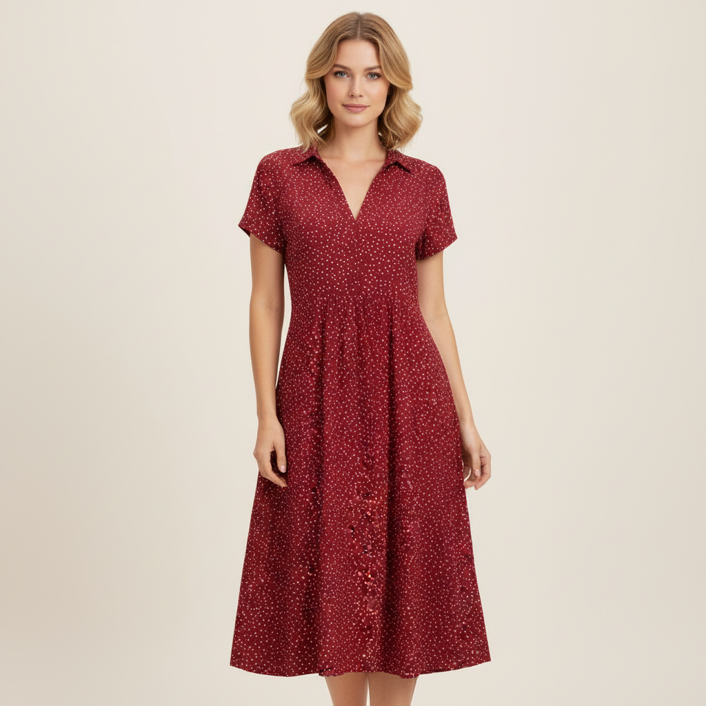 Hemdblusenkleid Damen | Midi Kleid für jeden Anlass