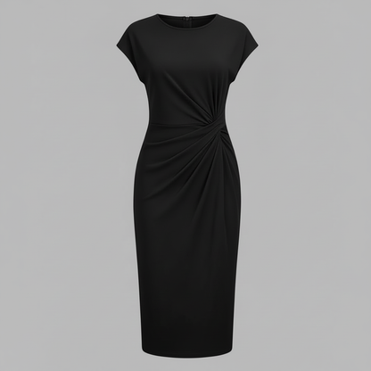 Midi Kleid für Damen | Kurzärmliges Formelles Kleid