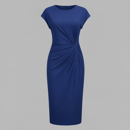 Midi Kleid für Damen | Kurzärmliges Formelles Kleid