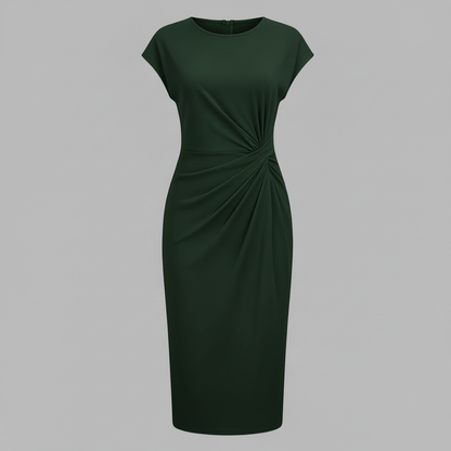 Midi Kleid für Damen | Kurzärmliges Formelles Kleid