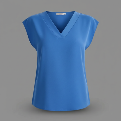 Moderne Sommerbluse V-Ausschnitt | Damenmode