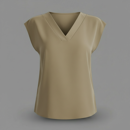 Moderne Sommerbluse V-Ausschnitt | Damenmode