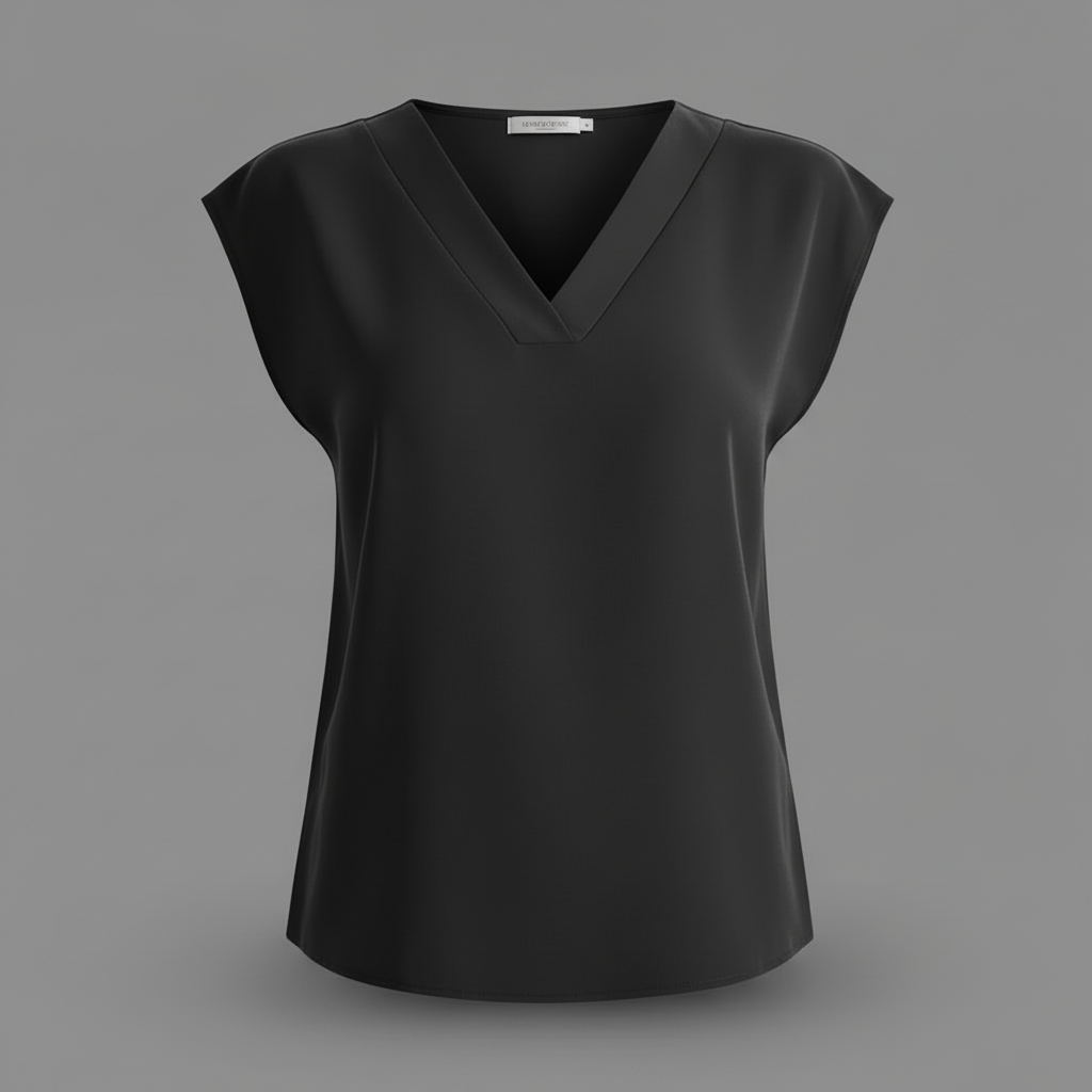 Moderne Sommerbluse V-Ausschnitt | Damenmode