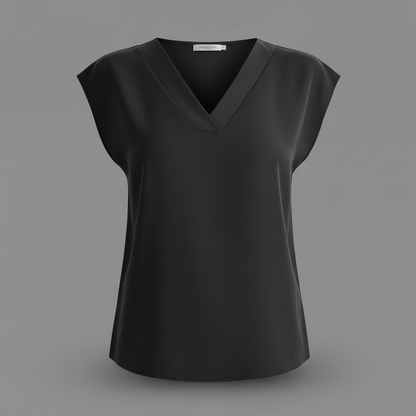 Moderne Sommerbluse V-Ausschnitt | Damenmode