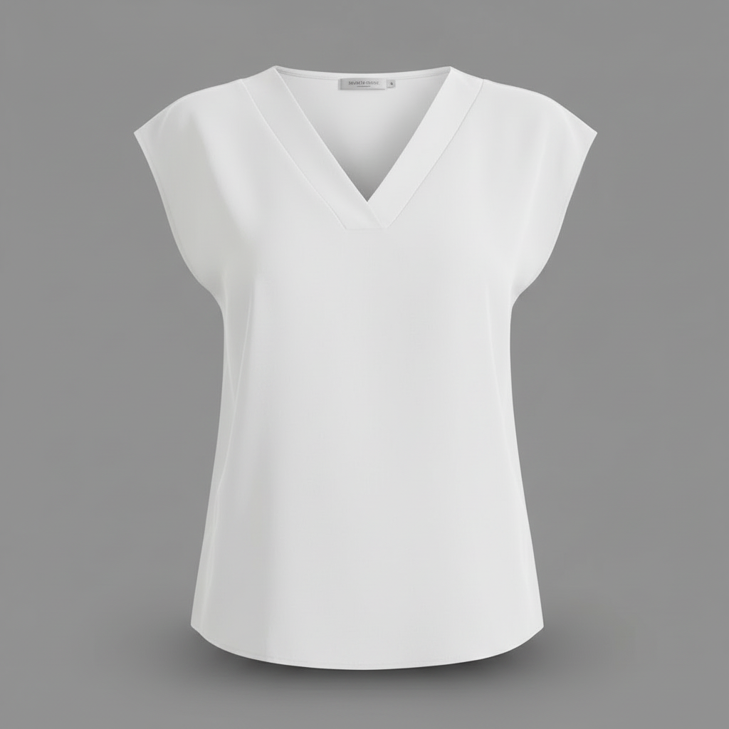 Moderne Sommerbluse V-Ausschnitt | Damenmode
