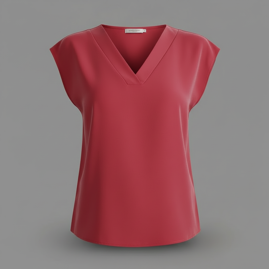 Moderne Sommerbluse V-Ausschnitt | Damenmode