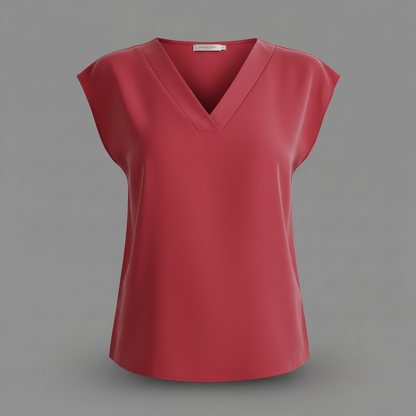 Moderne Sommerbluse V-Ausschnitt | Damenmode