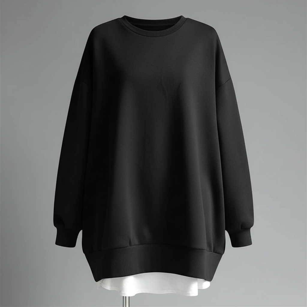 Übergroßes Rundhals Sweatshirt Damen | Lässiger Stil