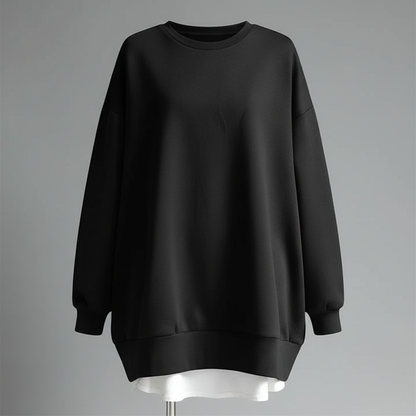 Übergroßes Rundhals Sweatshirt Damen | Lässiger Stil