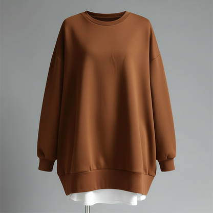 Übergroßes Rundhals Sweatshirt Damen | Lässiger Stil