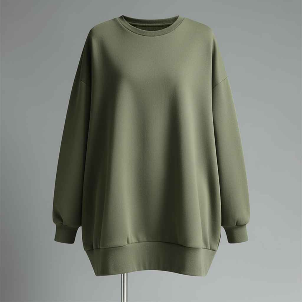 Übergroßes Rundhals Sweatshirt Damen | Lässiger Stil