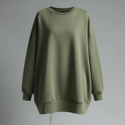 Übergroßes Rundhals Sweatshirt Damen | Lässiger Stil