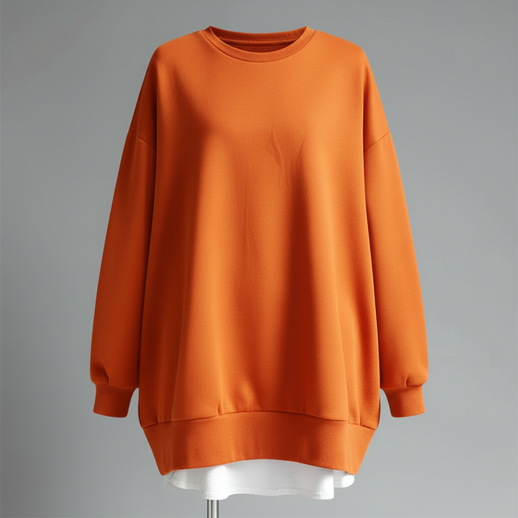 Übergroßes Rundhals Sweatshirt Damen | Lässiger Stil